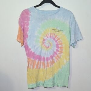 Simply Southern Tie-Dye Happy Camper Graphic T-shirt 100% Cotton Unisex Size M